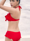 Double ruffle top swimsuit set