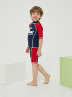 Boys Block Colour Two Piece Swim Set Junior